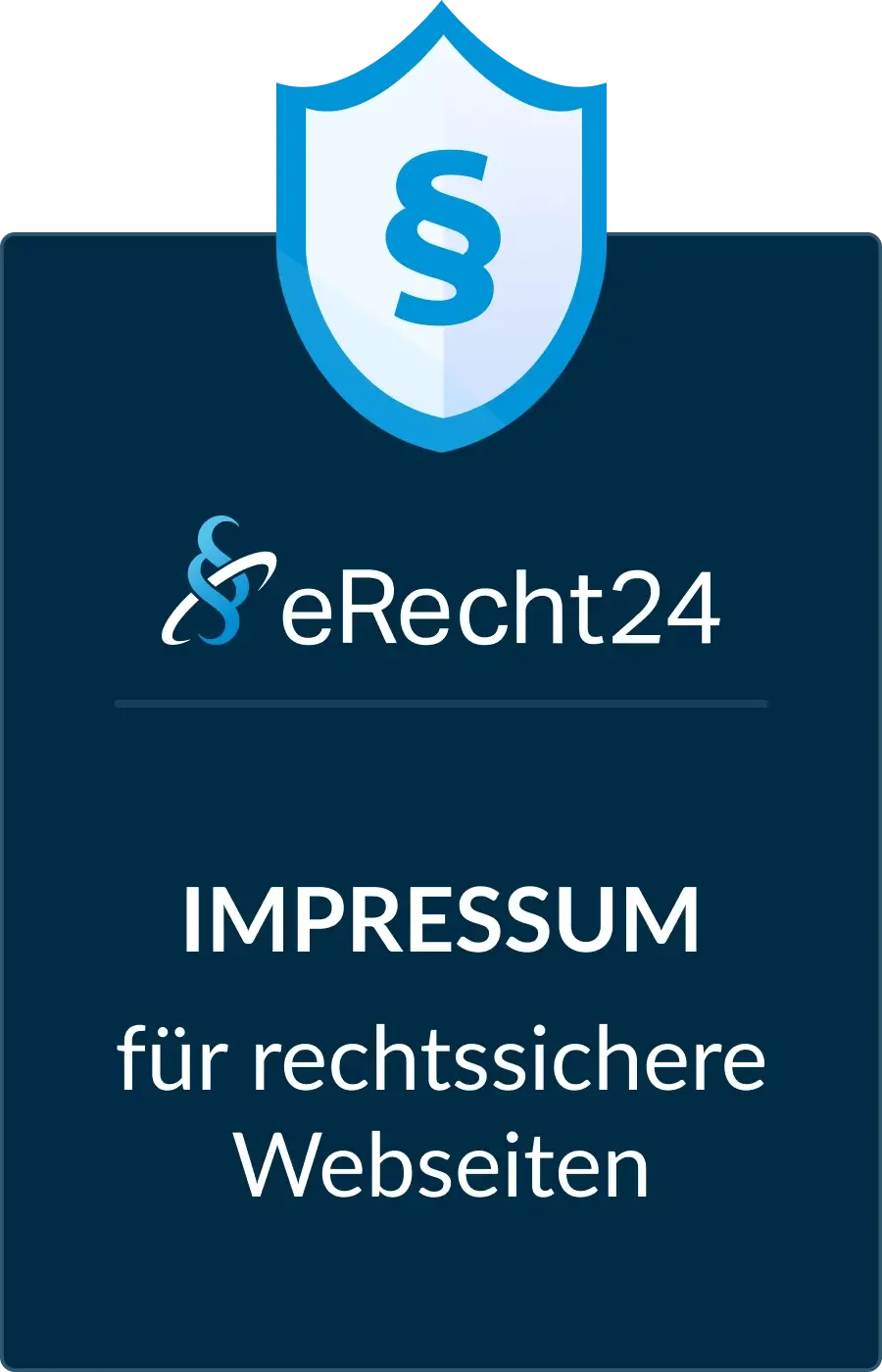 eRecht24 Siegel Impressum dark